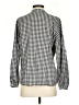Zara Checkered-gingham Silver Long Sleeve Blouse Size XS - photo 2