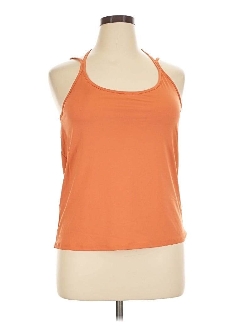 Pre-owned Savvi Tank Top Orange Halter Neckline Tops