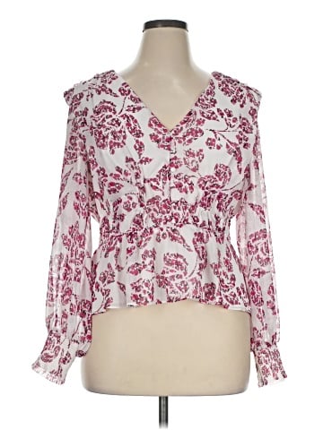 White House Black Market 3/4 Sleeve Blouse (view 1)
