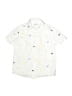 Sovereign Code Print White Short Sleeve Button-Down Shirt Size 4 - photo 1