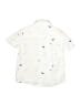 Sovereign Code Print White Short Sleeve Button-Down Shirt Size 4 - photo 2