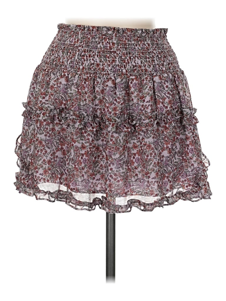 Pre-owned Forever 21 Casual Skirt In Burgundy