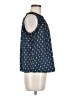 Ann Taylor LOFT 100% Polyester Blue Sleeveless Blouse Size M - photo 4