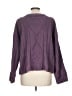 dip 100% Polyester Solid Purple Pullover Sweater Size L - photo 2