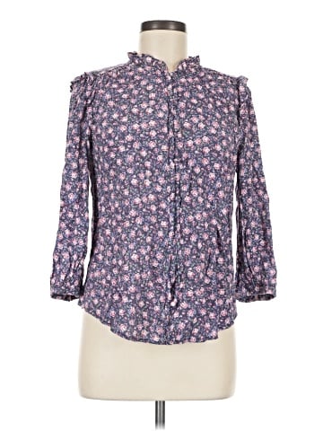 LC Lauren Conrad 3/4 Sleeve Button-Down Shirt (view 1)