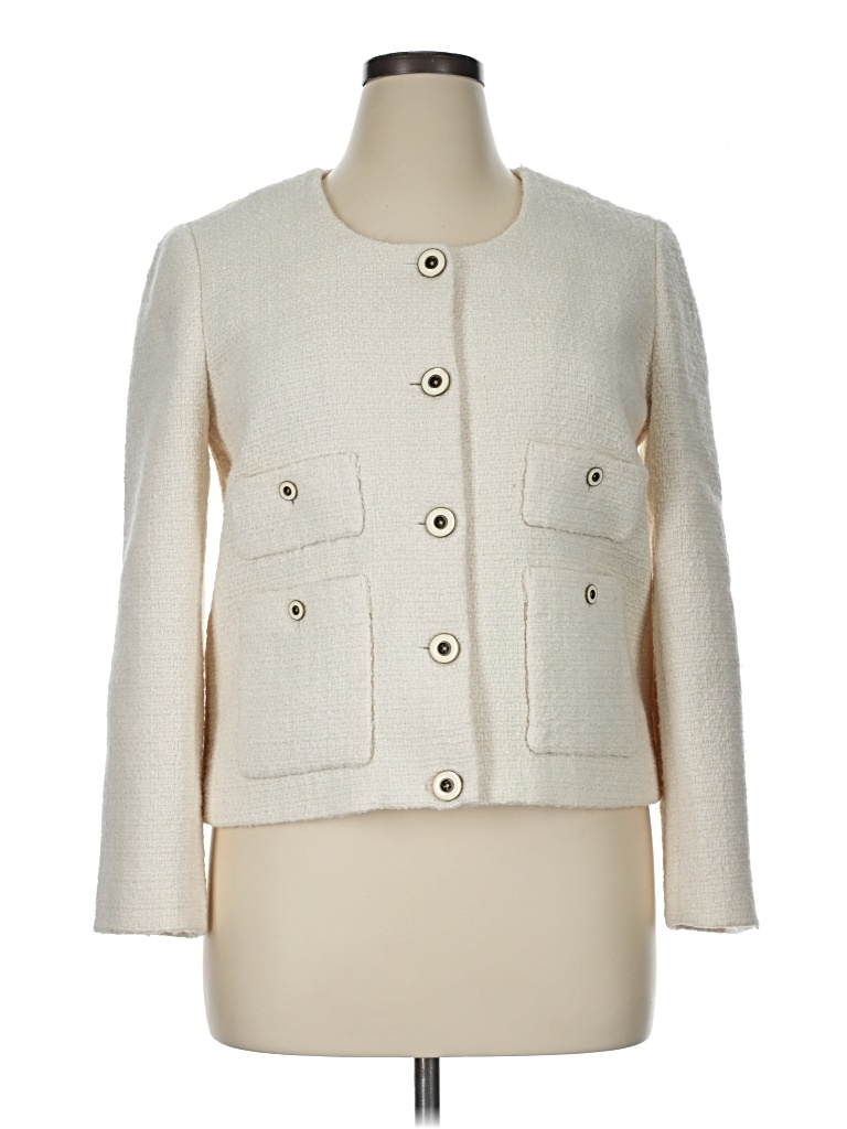 Pre-owned Jcrew Jacket In Ivory