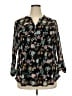 Cocomo Floral Black 3/4 Sleeve Blouse Size 2X - photo 1
