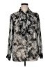 CAbi Paisley Silver Long Sleeve Blouse Size XL - photo 1