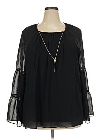 JM Collection Long Sleeve Blouse (view 1)