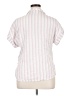 Dear John 100% Cotton Stripes Pink Short Sleeve Blouse Size XL (estimated) - photo 2