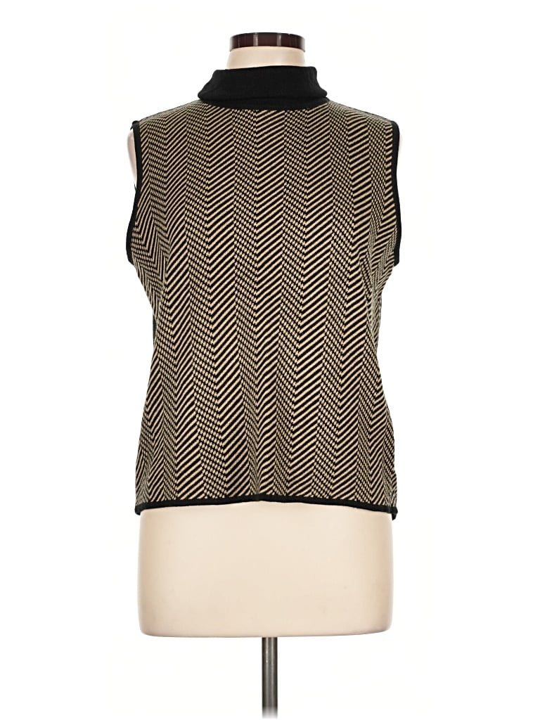 Pre-owned Erika Sweater Vest In Gold