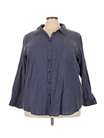 D&Co. 3/4 Sleeve Button-Down Shirt (view 1)