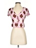 rue21 Argyle Pink Short Sleeve Top Size S - photo 1