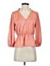 J.Crew 100% Polyester Orange 3/4 Sleeve Blouse Size 2 (petite) - photo 1