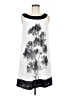 Connected Apparel 100% Polyester Graphic White Casual Dress Size 8 - photo 1