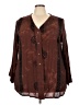 Soft Surroundings Brown Long Sleeve Blouse Size 3X - photo 1