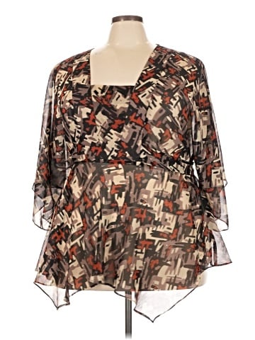 Apostrophe 3/4 Sleeve Blouse (view 1)