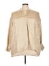 Soft Surroundings 100% Polyester Metallic Gold Long Sleeve Blouse Size 3X - photo 1