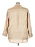 Soft Surroundings 100% Polyester Metallic Gold Long Sleeve Blouse Size 3X - photo 2