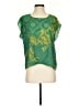 CAbi 100% Polyester Green Short Sleeve Blouse Size S - photo 1