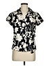 Van Heusen Floral Black Short Sleeve Blouse Size M - photo 1