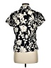 Van Heusen Floral Black Short Sleeve Blouse Size M - photo 2