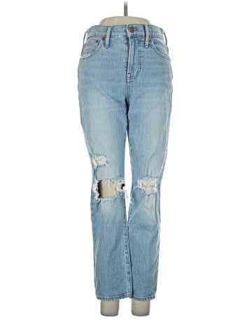 Madewell The Petite Perfect Vintage Jean in Grandbay Wash: Destructed Edition (view 1)