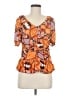 DR2 Orange Short Sleeve Blouse Size M - photo 1