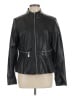 Via Spiga 100% Leather Black Leather Jacket Size L - photo 1