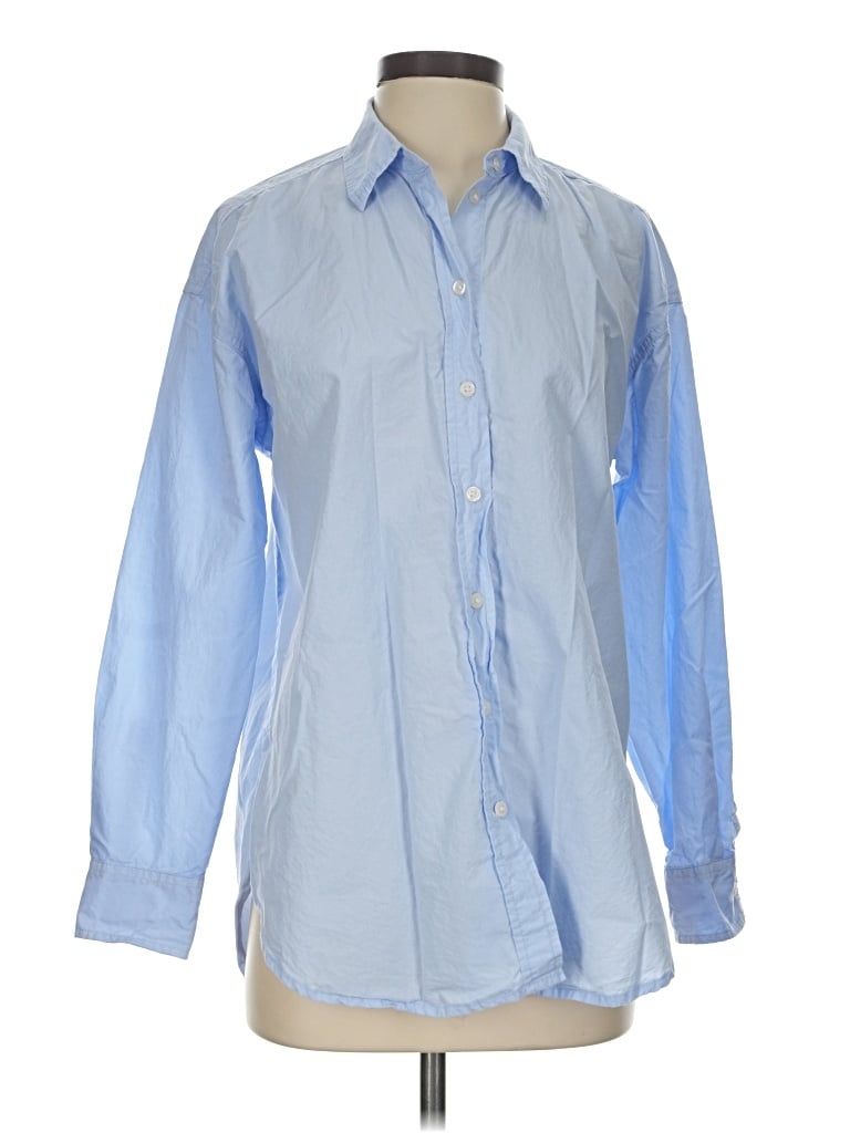 Pre-owned Universal Thread Long Sleeve Button Down Shirt In Blue