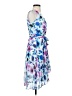 DKNY 100% Polyester Print Blue Cocktail Dress Size 0 (petite) - photo 4
