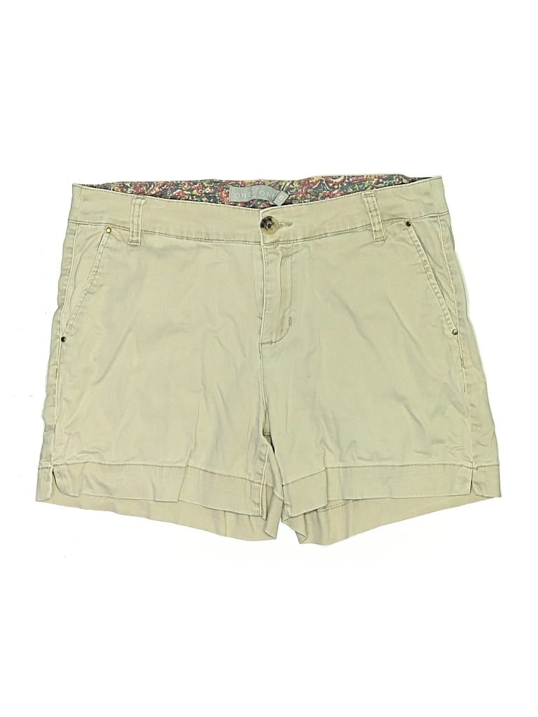 Pre-owned One 5 One Khaki Shorts In Green