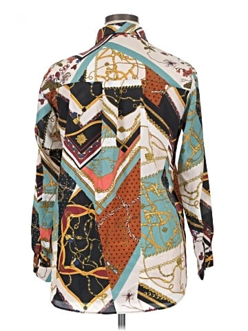 Zara Basic Long Sleeve Button-Down Shirt (view 2)