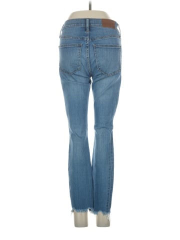Madewell Petite 8" Skinny Jeans in Frankie Wash (view 2)