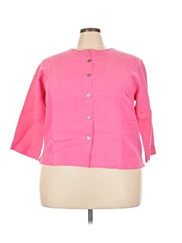 Sigrid Olsen 3/4 Sleeve Button-Down Shirt (view 1)