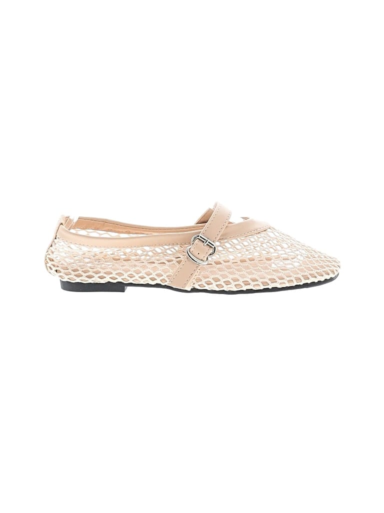 Pre-owned Assorted Brands Flats In Ivory