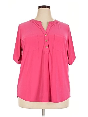 Anne Klein Short Sleeve Blouse (view 1)