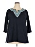 Talbots 100% Cotton Blue 3/4 Sleeve Top Size 2X Petite - photo 1