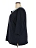 Talbots 100% Cotton Blue 3/4 Sleeve Top Size 2X Petite - photo 5