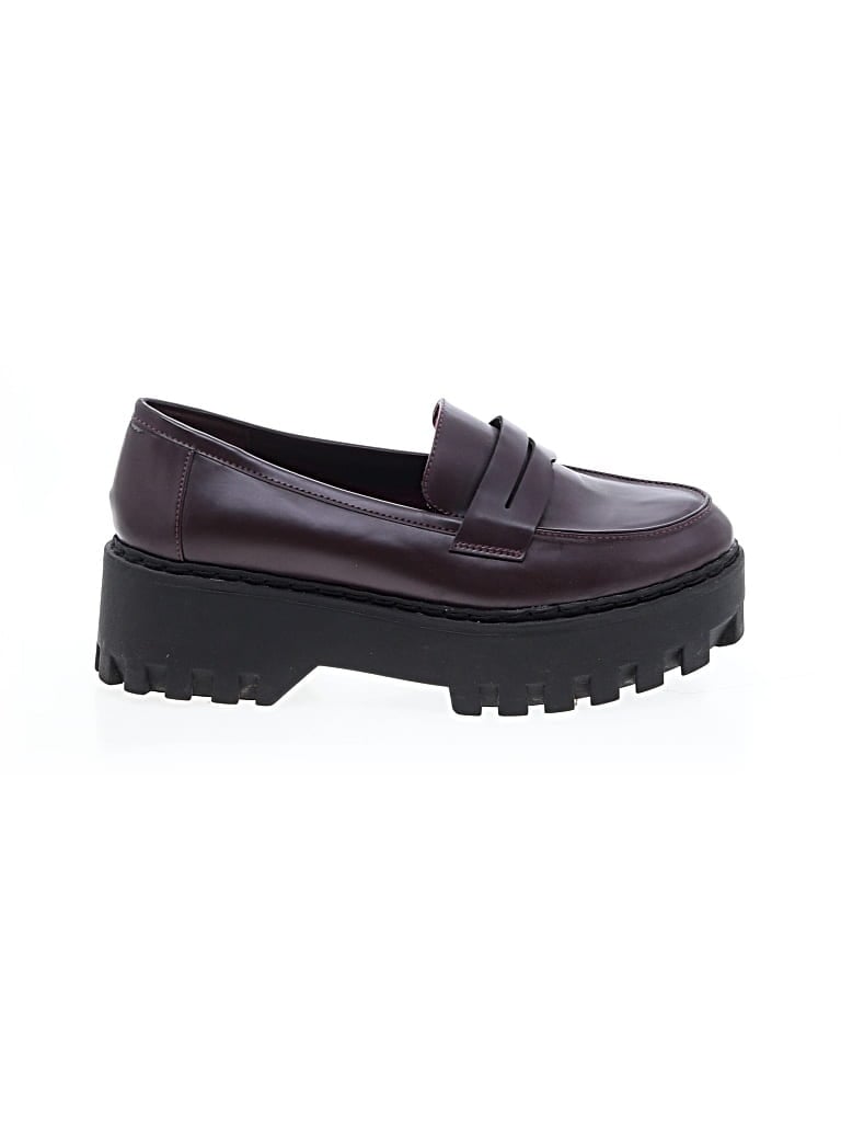 Pre-owned Bamboo Flats In Burgundy