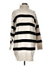 Line & Dot Stripes Silver Pullover Sweater Size L - photo 1