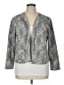 Christopher & Banks Floral Jacquard Paisley White Gray Blazer Size XL Petite - photo 1