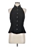 Lulus Black Sleeveless Button-Down Shirt Size M - photo 1