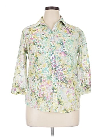 Coldwater Creek 3/4 Sleeve Button-Down Shirt (view 1)