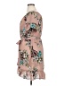 Guess 100% Polyester Floral Tan Casual Dress Size L - photo 5