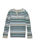Tea 100% Cotton Blue Long Sleeve Henley Size 12 - photo 1