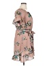 Guess 100% Polyester Floral Tan Casual Dress Size L - photo 4