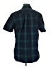 Amazon Essentials 100% Cotton Plaid Teal Short Sleeve Button-Down Shirt Size M - photo 2