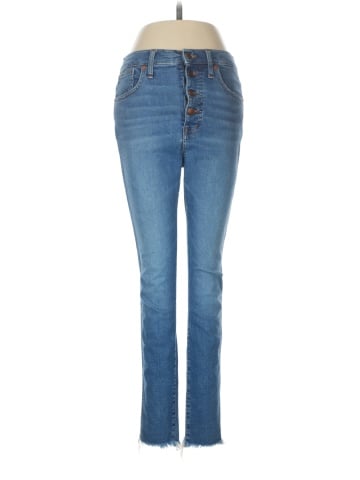 Madewell 10" High-Rise Skinny Jeans in Mackey Wash: Button-Front Edition (view 1)