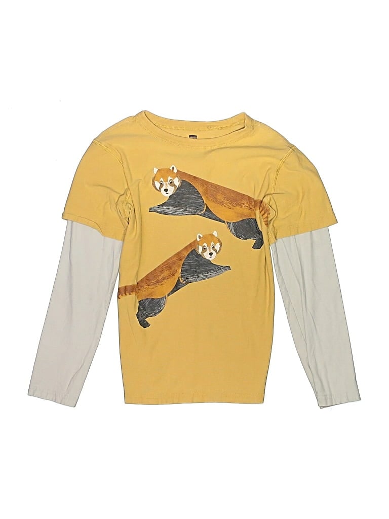 Pre-owned Tea Kids' Long Sleeve T-shirt In Yellow